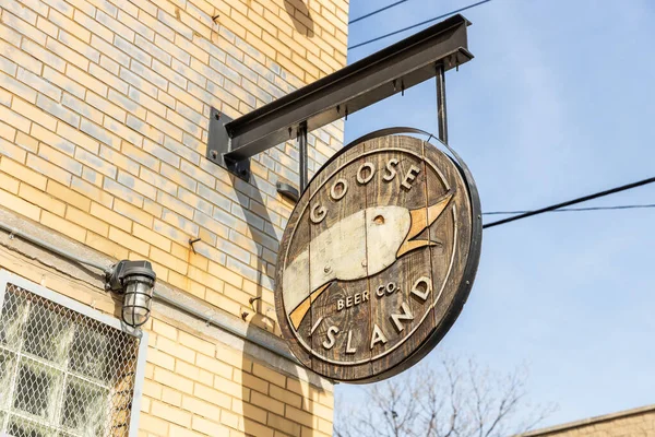 Chicago Verenigde Staten Oktober 2022 Goose Island Brewery Taproom Ligt — Stockfoto