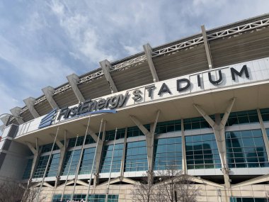 Cleveland, OH, USA - 6 Mart 2023: First Energy Stadyumu, NFL 'nin Cleveland Browns ve diğer spor ve eğlence etkinliklerine ev sahipliği yapmaktadır..