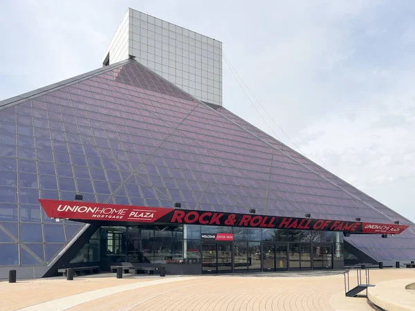 Cleveland Usa Března 2023 Rock Roll Hall Fame Nachází Samém — Stock fotografie