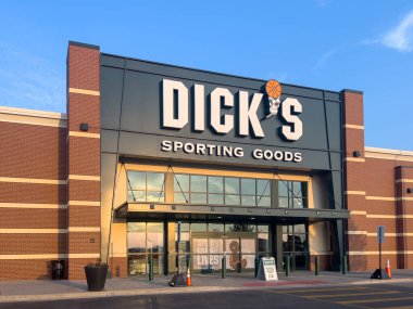 Joliet, IL, USA - June 22, 2023: Dick's Sporting Goods store is the largest American sporting goods store with over 800 locations throughout the United States.