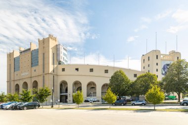 Evanston, IL, ABD - 5 Eylül 2023: Ryan Field, 1926 yılında inşa edilmiş, Northwestern Üniversitesi Wildcats NCAA futbol takımına ev sahipliği yapmaktadır.. 