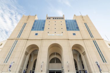 Evanston, IL, ABD - 5 Eylül 2023: Ryan Field, 1926 yılında inşa edilmiş, Northwestern Üniversitesi Wildcats NCAA futbol takımına ev sahipliği yapmaktadır.. 