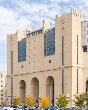 Evanston, IL, ABD - 23 Ekim 2023: Ryan Field, 1926 yılında inşa edildi, Northwestern Üniversitesi Wildcats NCAA futbol takımına ev sahipliği yapmaktadır.. 