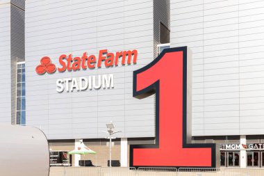 Glendale, AZ, ABD - 28 Ekim 2023: State Farm Stadyumu NFL Arizona Cardinals 'a ev sahipliği yapmaktadır..