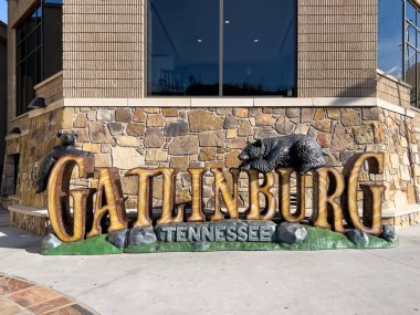 Gatlinburg, TN, ABD - 15 Nisan 2024: Gatlinburg, Doğu Tennessee 'de bulunan bir kasabadır..