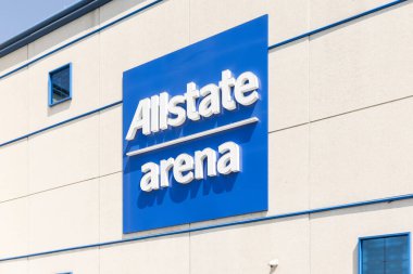 Rosemont, IL, ABD - 21 Haziran 2024: Allstate Arena, Chicago banliyölerinde 18.500 kapasiteli ve Chicago Wolves hokey takımına ev sahipliği yapan çok amaçlı bir mekan..