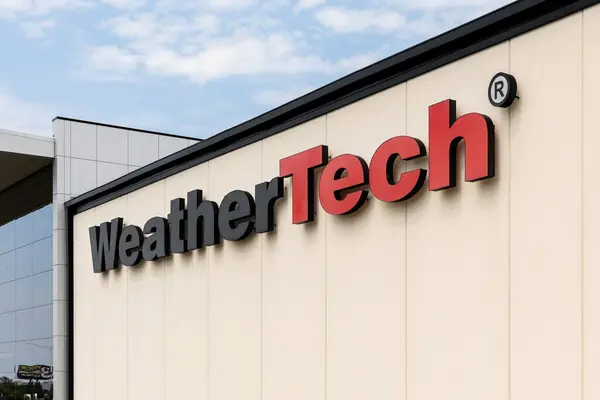 stock image Bolingbrook, IL, USA - August 5, 2024: WeatherTech makes high quality automotive protection products and prides themselves on being manufactured in America.