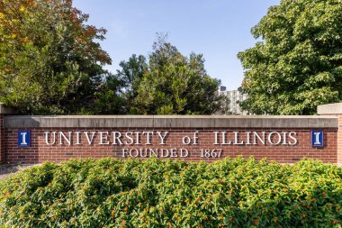 Champaign, IL, USA - September 18, 2024: The University of Illinois is a public research university that was founded in 1867. clipart