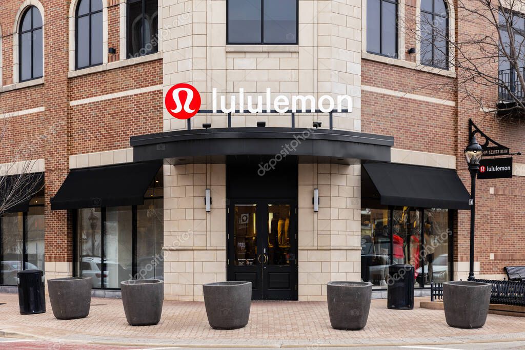 Naperville, IL, USA - March 27, 2025: Lululemon is a premium athletic clothing company founded in Canada in 1998 and grown to have over 700 stores worldwide and also sells online.