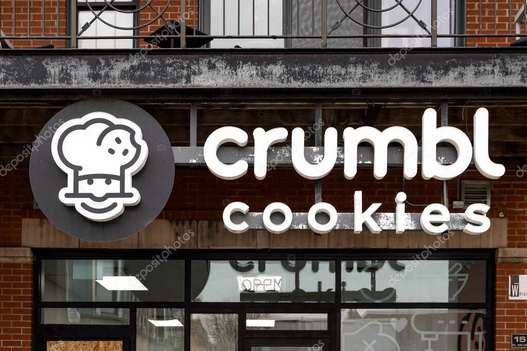 Chicago, IL, USA - March 27, 2025: Crumbl Cookies is a gourmet bakery chain specializing in cookies with over a thounsand locations worldwide.
