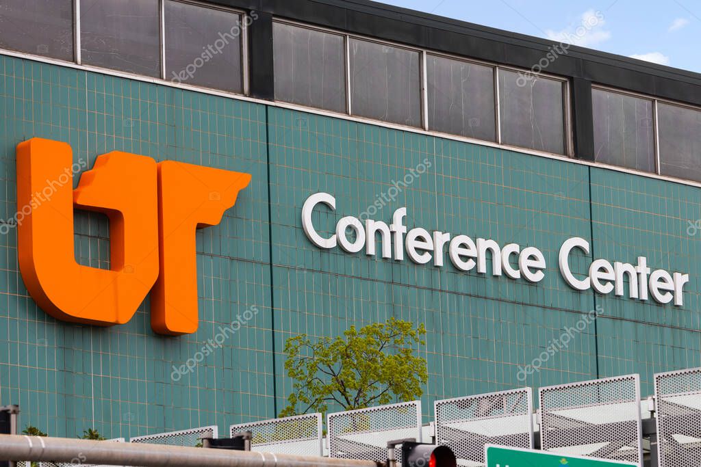 Knoxville, TN, USA - April 12, 2025: The University of Tennessee's UT Conference Center is a large facility for seminars and events with small work spaces as well.