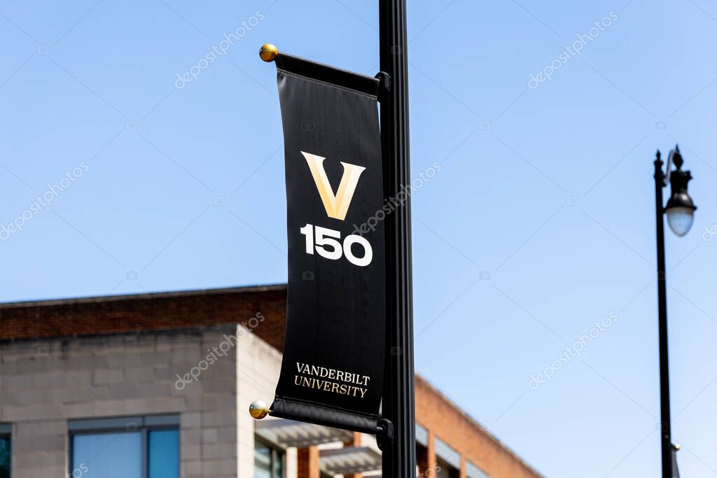 Nashville, TN, USA - April 15, 2025: Vanderbilt University is a private research university located in the heart of Nashville, TN. The university recently celebrated their 150 year anniversary.