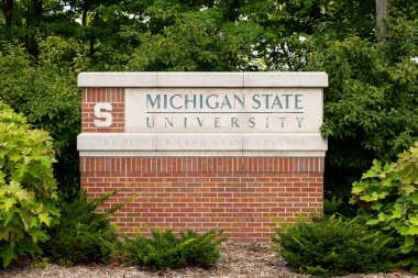 East Lansing, MI, ABD - 29 Ağustos 2025: Michigan Eyalet Üniversitesi 1855 yılında kurulan bir devlet araştırma üniversitesidir..