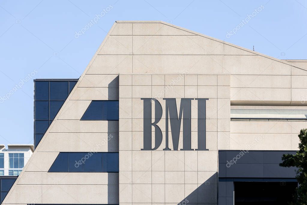 Nashville, TN, USA - September 29, 2025: BMI, or Broadcast Music Inc, is a performing rights organization for musicians handling publishing rights and royalties.