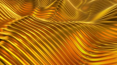 3 Boyutlu Soyut Altın Dalga Arkaplan Resimleri