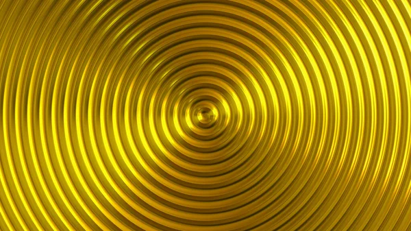 Abstract Golden 3D Circle Backdrop Ripple Illustration
