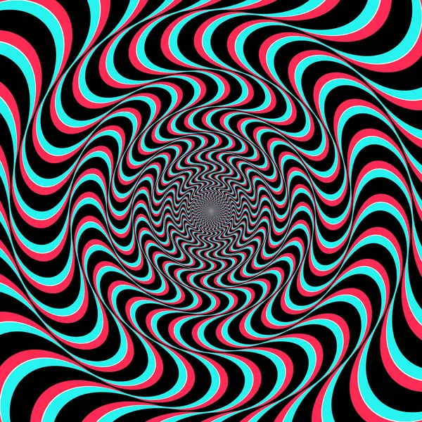 Hipnotyczna Czerń Psychodeliczna Wodna Różowa Iluzja Optyczna Zdjęcie Stockowe
