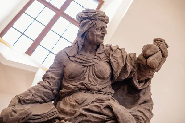 Kuks Tjeckien Oktober 2022 Barockslott Historisk Interiör Gamla Museet Sandstenskulpturer — Stockfoto