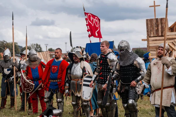 Privory Vsetaty Republika Czeska Września 2023 Odbudowa Średniowiecznej Bitwy Festiwal — Zdjęcie stockowe