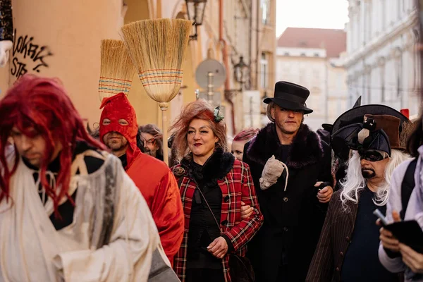 Praga República Checa Abril 2023 Festival Carodejnice Noche Walpurgis Efigie —  Fotos de Stock