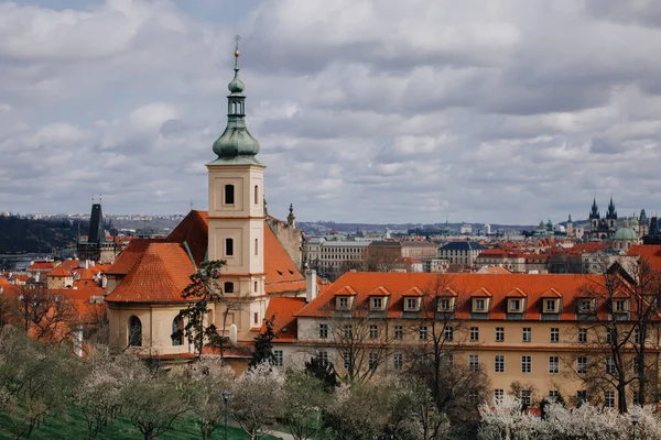 Prag Tschechische Republik März 2023 Altstadtpanorama Vom Petrin Hügel Rote — Stockfoto