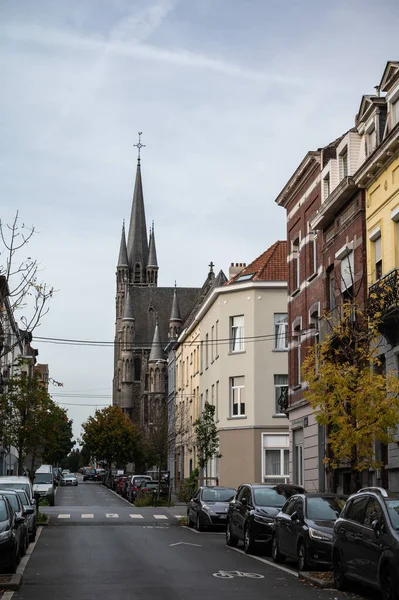 Molenbeek Região Capital Bruxelas Bélgica 2022 Education Street Saint Remigius — Fotografia de Stock