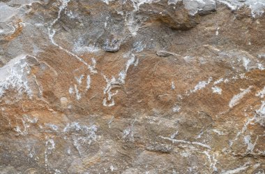 Rough nature rock with rust color, Ales, Occitanie, France