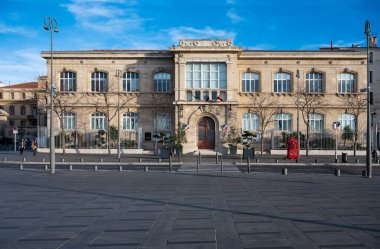 Marseille, Provence, France, 12 31 2022 - Facade of the new city hall at the old port