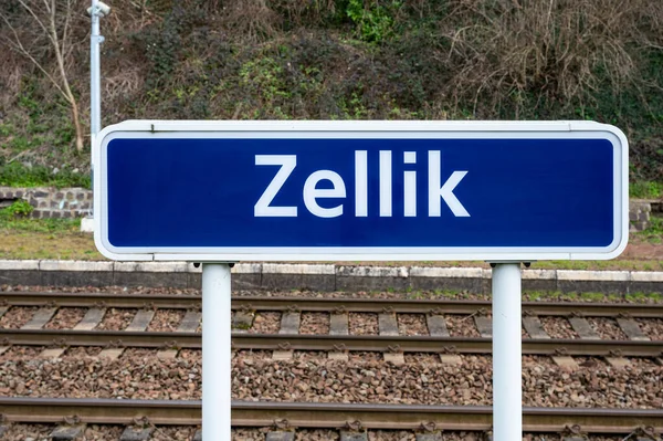 Zellik Flamand Brabant Régió Belgium 2023 Február Helyi Zellik Vasútállomás — Stock Fotó