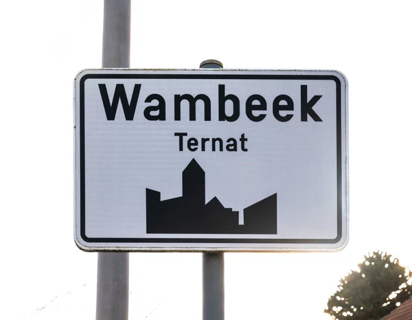 Ternat Flamand Brabant Belgium 2023 Március Wambeek Falu Urbanizációjának Jele — Stock Fotó