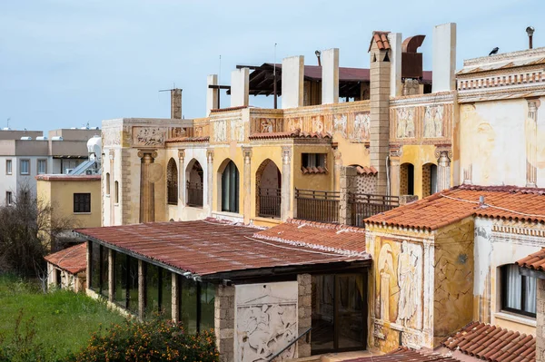 Пафос Район Пафоса Цитрус Марта 2023 Года Исторически Оформленные Фасады — стоковое фото