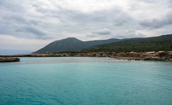 Блакитна Вода Скелясті Пагорби Національного Парку Акамас Затоці Chrysochou Нео — стокове фото