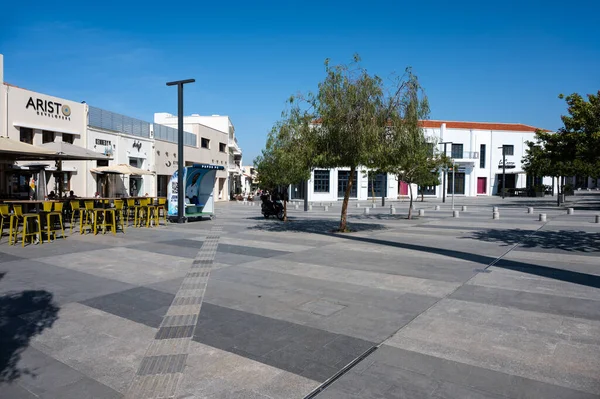 Paphos Cyprus Maart 2023 Gemeentemarkt Historische Gebouwen Tegen Blauwe Lucht — Stockfoto