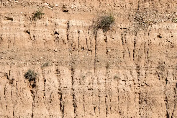 Rochas Castanhas Textura Áspera Com Erosão Peyia Chipre — Fotografia de Stock