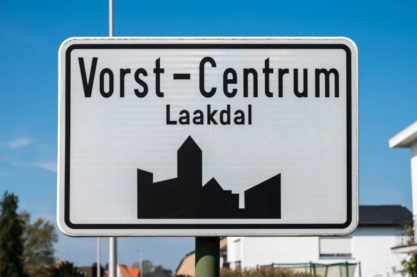 Laakdal Antwerp Province Belgium April 2023 Sign Vorst City Center — Stock Photo, Image