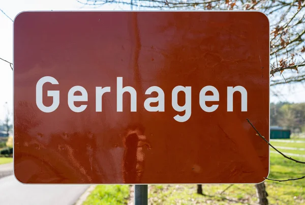Gerhagen Bélgica Abril 2023 Carretera Del Municipio Gerhagen —  Fotos de Stock
