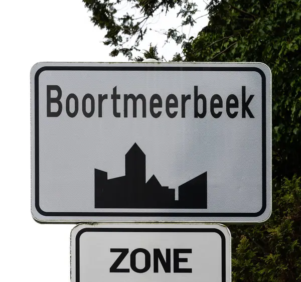 Boortmeerbeek Flemish Brabant Belgium April 2023 Sign Village Boortmeerbeek — Stock Photo, Image