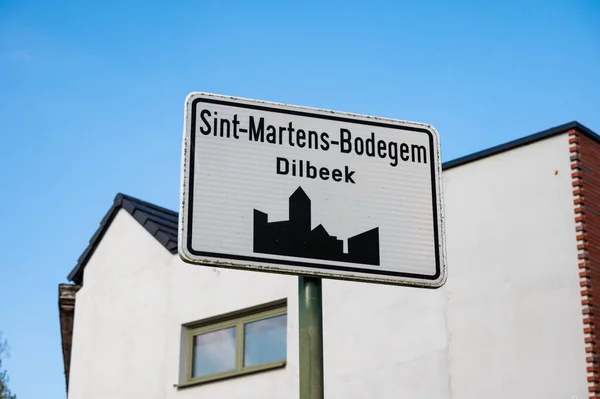 Sint Martens Bodegem Flamand Brabant Belgium 2023 Május Önkormányzat Útjelzője — Stock Fotó