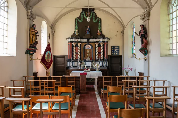Waasmuntser Región Flamenca Oriental Bélgica Mayo 2023 Interiorismo Histórico Iglesia — Foto de Stock
