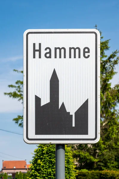 Hamme Región Flamenca Oriental Bélgica Mayo 2023 Señal Tráfico Del —  Fotos de Stock