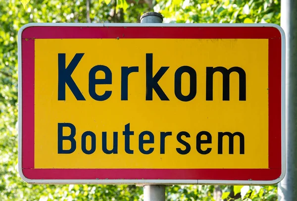 Kerkom Boutersem Belgium 2023 Május Breisem Község Község Sárga Vörös — Stock Fotó