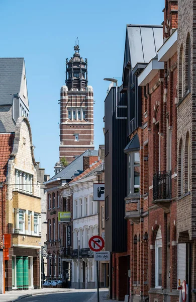 Dendermonde Kelet Flamand Régió Belgium 2023 Június Street Óvárosban Kilátással — Stock Fotó