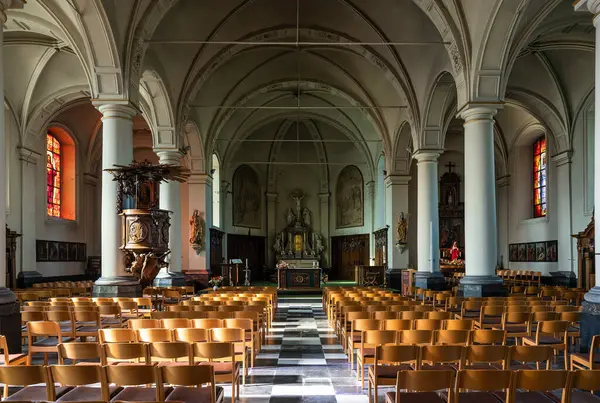 Grembergen Région Flamande Orientale Belgique Juin 2023 Aménagement Intérieur Église — Photo