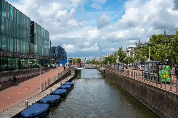 Delft Südholland Niederlande Juli 2023 Zeitgenössischer Bau Des Bahnhofs Ufer — Stockfoto