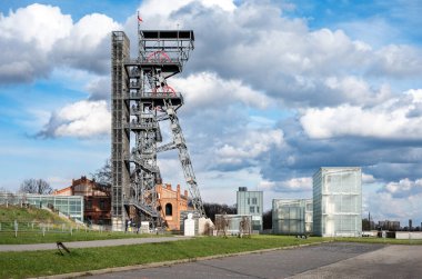 Katowice, Silezya, Polonya, 24 Mart 2024 - Silezya müzesinin madencilik tarihi üzerine sanayi bölgesi