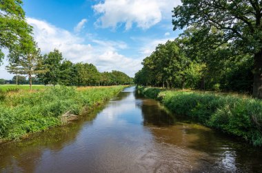 Osterwald, Aşağı Saksonya, Almanya çevresindeki Lee Nehri ve yeşil çevre