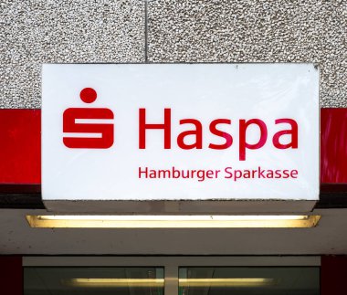 Hamburg, Almanya, 18 Temmuz 2024 - Bölgesel bir bankacılık kurumu olan Haspa, Hamburger Sparkasse İşareti