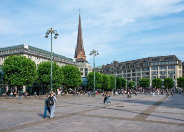 Hamburg, Germany, July 18, 2024 - The Old market square with historical buildings, called Rathausmarkt clipart