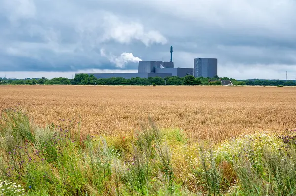 stock image Sakskobing, Lolland, Denmark, July 22, 2024 - Cogeneration plant of Maribo Sakskobing