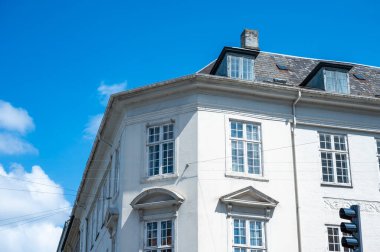 Kopenhag, Danimarka, 24 Temmuz 2024 - Şehir merkezindeki tarihi eserlerin mimari ayrıntıları